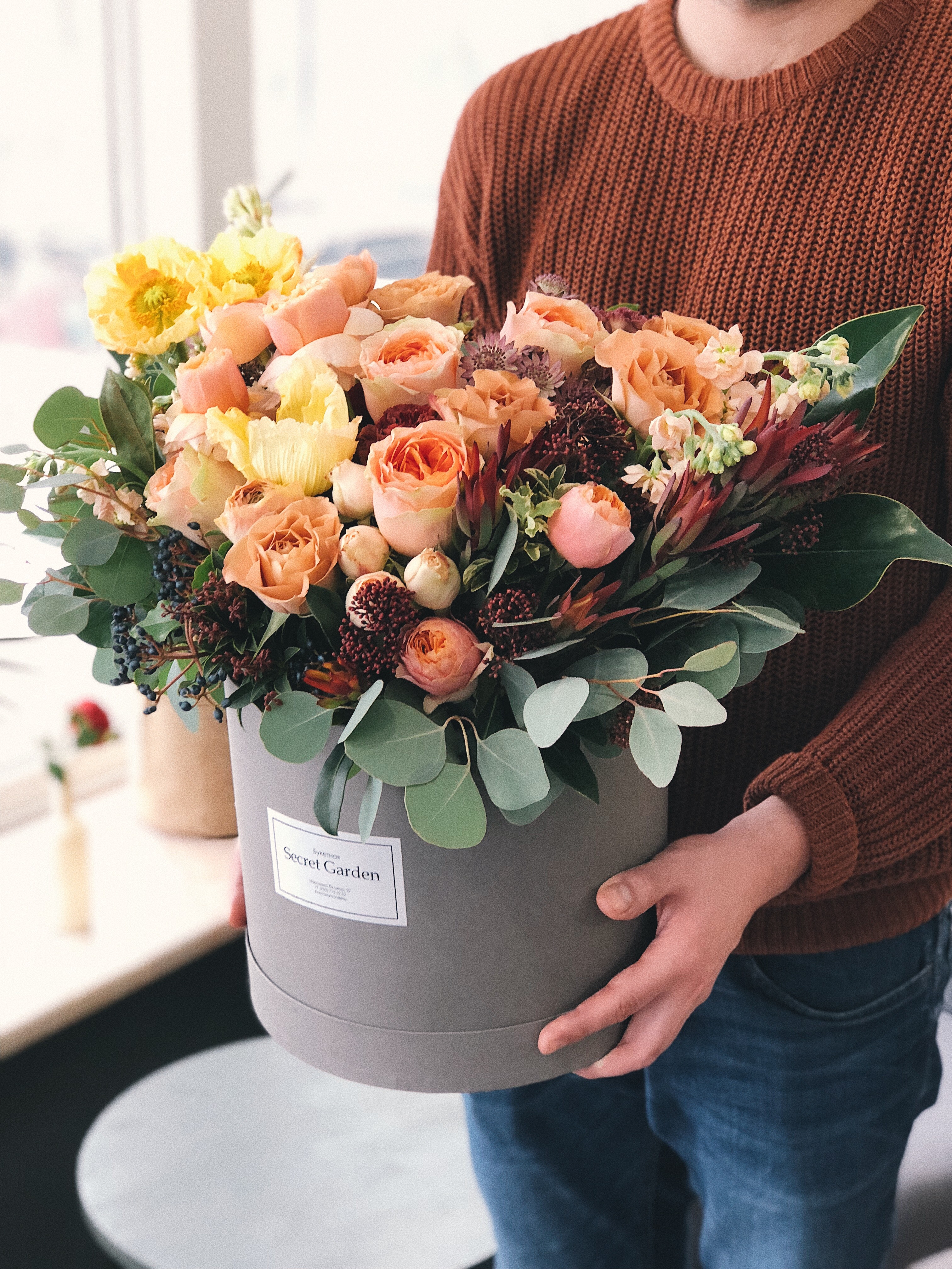 Beautiful Warm Orange Bouquet of Flowers